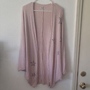 Pink Star Patterned Kimono Style Cardigan ⭐️